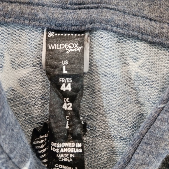 Wildfox Sweat Star Print Pullover Hoodie Casual Athleisure Loungewear - Picture 4 of 6